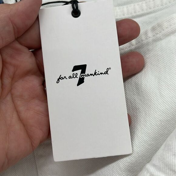 7 For All Mankind A-line White Denim Skirt. 33 - Picture 4 of 6